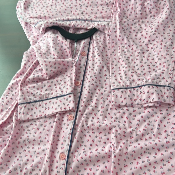 CLAUDEL Pink Floral Cotton Blend Night Gown Size 1X - Picture 13 of 14